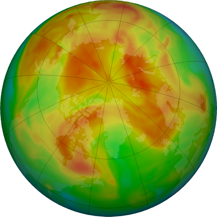 Arctic ozone map for 24 April 2017